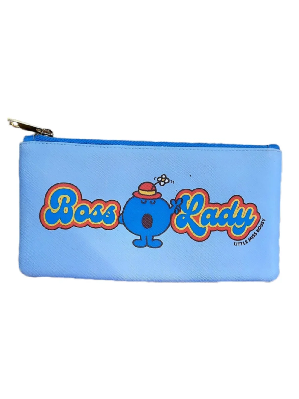 Sanrio Mr. Men Little Miss Bossy Boss Lady Zipper School Pencil Pouch Bag/wallet